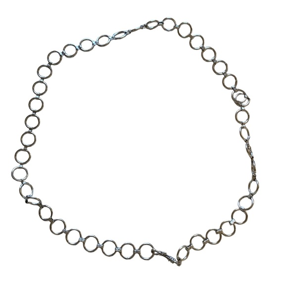 Brandy Melville Circle Ring Silver Chain Belt - Picture 6 of 9